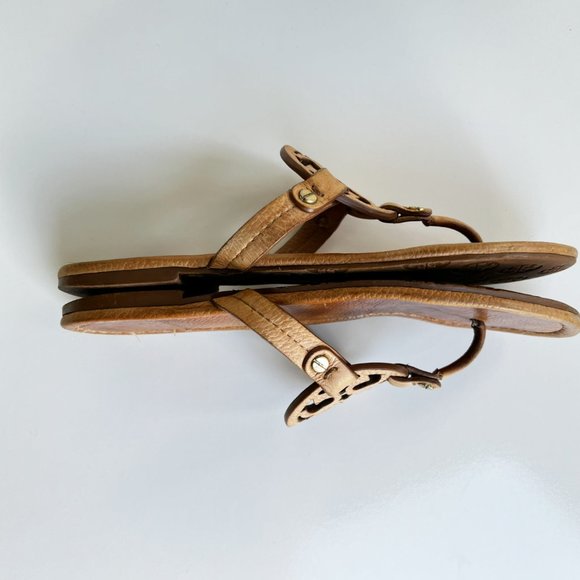 TORY BURCH Original Iconic Classic Miller Logo Leather Sandals - Picture 6 of 7